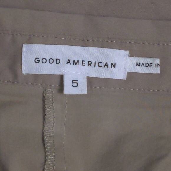 Good American Womens Dart Poplin Shirt Button Up Brown Long Sleeve Pleated 5 New - Picture 6 of 11